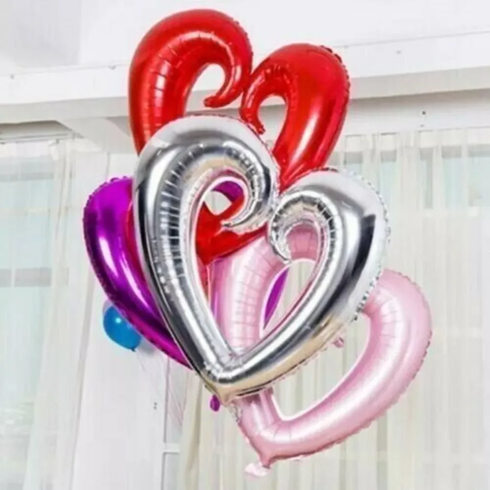 Set of 2 XL HEART Rose Gold Foil Balloon LARGE 40